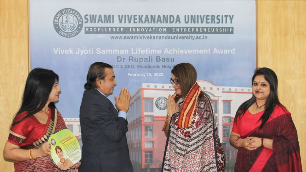 FELICITATION BY SWAMI VIVEKANANDA UNIVERSITY